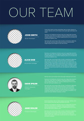 Company team blue green presentation template