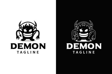 Little Demon Logo Design - obrazy, fototapety, plakaty