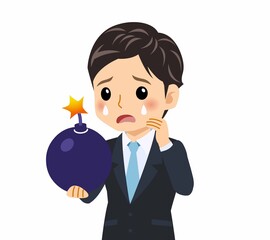 黒いスーツを着た男