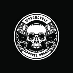 skull Motorcycle badge design