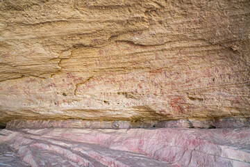 Prehistoric cave drawing in the Ennedi Massif, Chad, Africa