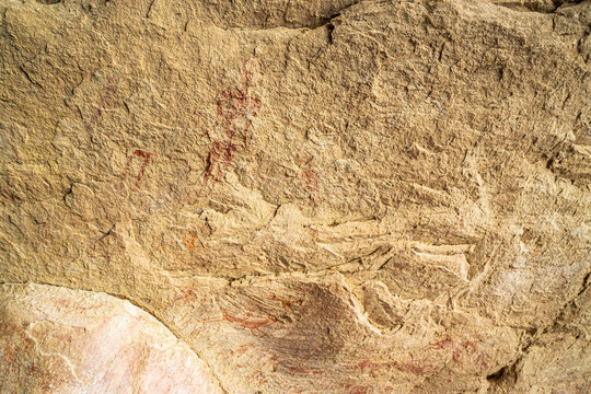 Prehistoric cave drawing in the chad desert, Africa