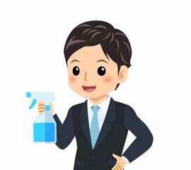 黒いスーツを着た男