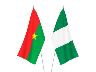 Nigeria and Burkina Faso flags