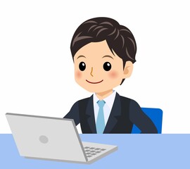 黒いスーツを着た男