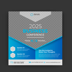 Business conference social media post template