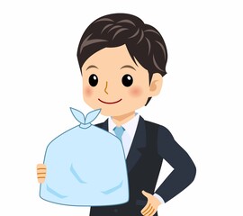 黒いスーツを着た男