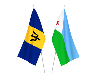 Barbados and Republic of Djibouti flags