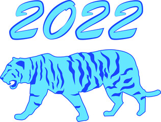 Year of the tiger. 2022. Illustration. Vector image.