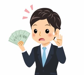 黒いスーツを着た男