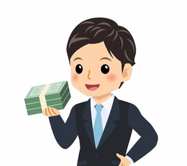 黒いスーツを着た男