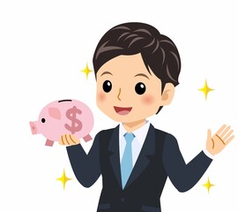 黒いスーツを着た男