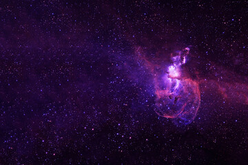 Beautiful space nebula. Purple. Elements of this image were furnished by NASA.