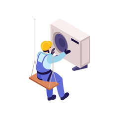 Isometric Ironworker Illustration