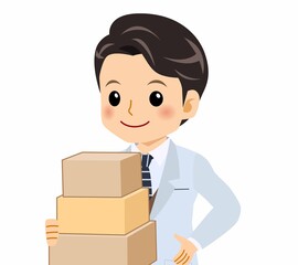 白いスーツの男性