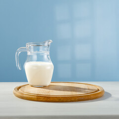 Fresh milk and free space for your decoration 