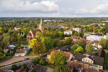Fototapeta na wymiar Aerial view of Kuldiga, Latvia.