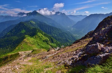 焼岳山頂　夏景色
