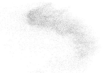 Distressed black texture. Dark grainy texture on white background. Dust overlay textured. Grain noise particles. Rusted white effect. Grunge design elements. Vector illustration, EPS 10.