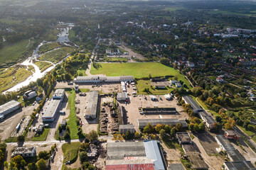 Aerial view of Kuldiga, Latvia