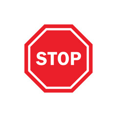 Stop sign icon. Stop icon. Vector illustration
