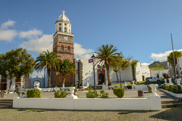 The colonial town of Teguise at the Canary island on Lanzarote in Spain