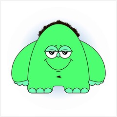 Concept of a positive person with. Smiling character enjoys his freedom and life.