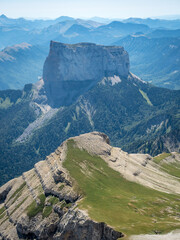 View of the Mont-Aguille in the french Vercors National Park