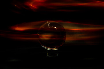 lensball light drawing with long exposure