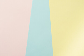 pastel blue, yellow and pink colour paper background