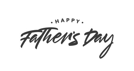 Fototapeta na wymiar Vector Handwritten type lettering composition of Happy Father's Day.