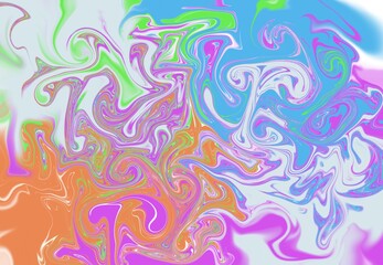  Abstract multicolored background with on-trend colors. Designing wrapping paper, wallpaper, and more. Mixing acrylic paints. Modern liquid art. Ink stain pattern.