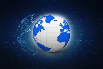 3d rendering abstract world concept
