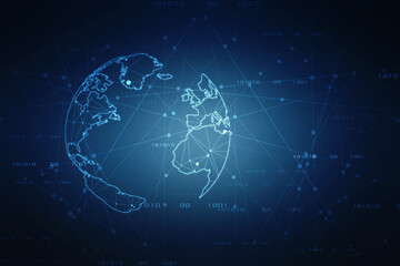 2d illustration world map abstract background
