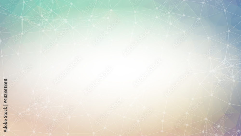 Poster geometric multi blue polygonal background molecule and communication. connected lines with dots. min