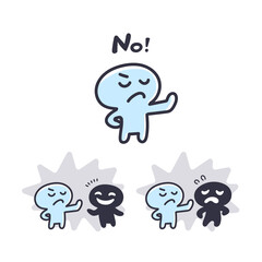 悪 勧誘 断る 棒人間 シンプルな人