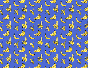 Bright seamless pattern - bananas.