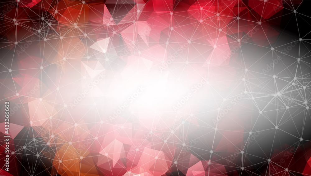 Aufkleber red low poly background. polygonal design pattern. bright mosaic modern geometric design, creative d