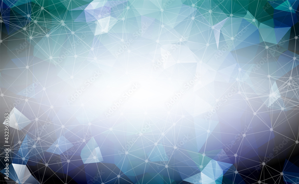 Poster blue low poly background. polygonal design pattern. bright mosaic modern geometric design, creative 