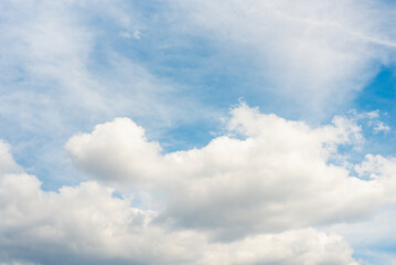 blue sky with clouds, Cumulus clouds