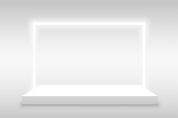 product display background with light frame