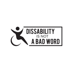 Dissability right sticker logo design template
