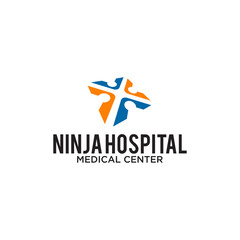 Hospital medical center logo design template