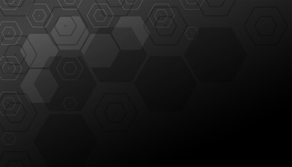 black background with hexagonal shapes