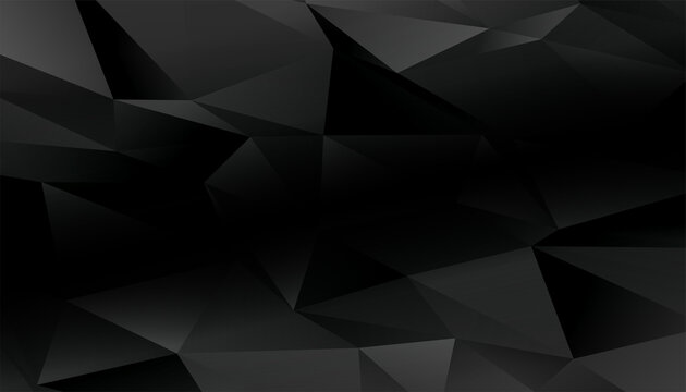 low poly abstract black background