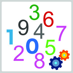 Vector illustration for Random Numbers EPS10