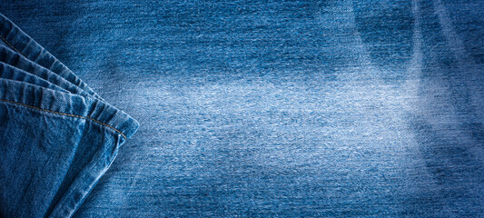 Blue Jeans and Stitches Texture Background