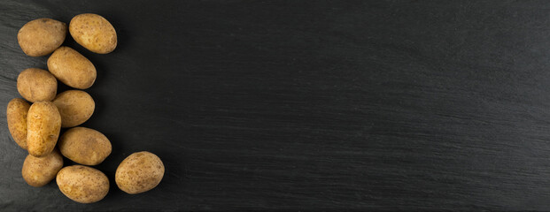 Potatoes Boiled in Their Skins on Stone Background