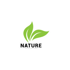 Leaf nature logo icon vector template.