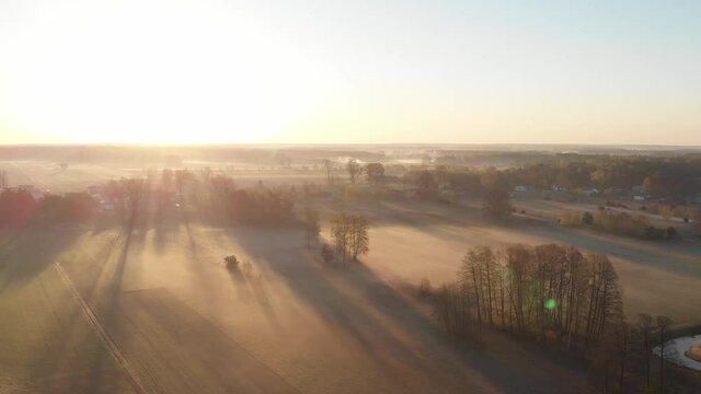 sunrise over the river